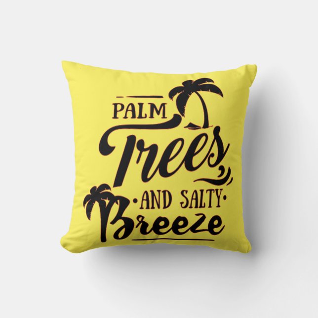 PALMBOMEN EN SALTY BREEZE - BEACH LOVER KUSSEN (Voorkant)