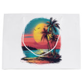 Palmbomen en strand groot cadeauzakje (Voorkant)
