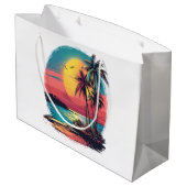 Palmbomen en strand groot cadeauzakje (Achterkant Gekanteld)