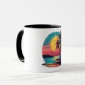 Palmbomen en strand mok (Voorkant links)