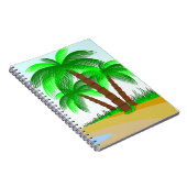 Palmbomen en strand notitieboek (Rechterzijde)