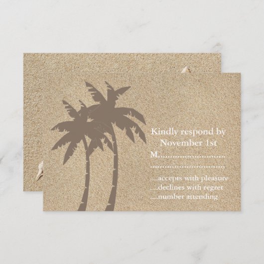 Palmbomen en strand Sand RSVP (Voorkant / Achterkant)
