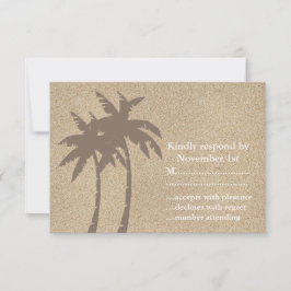 Palmbomen en strand Sand RSVP Kaartje