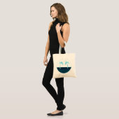 Palmbomen en strand tote bag (Voorkant (model))