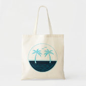 Palmbomen en strand tote bag (Voorkant)