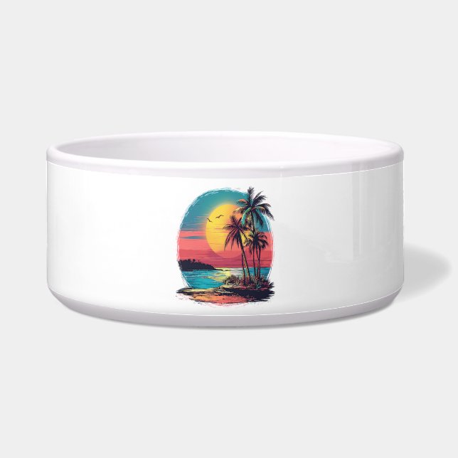 Palmbomen en strand voerbakje (Voorkant)