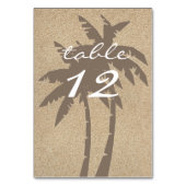 Palmbomen en strand zand kaart (Achterkant)