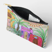 Palmbomen en strandhutten etui (Open)