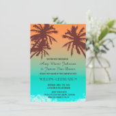 Palmbomen en strandstrandstranden nodigt strand ui kaart (Staand voorkant)