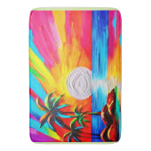 Palmbomen en Sunset Glow Painting Badmat (Voorkant Verticaal)