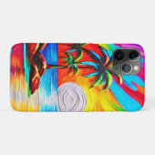 Palmbomen en Sunset Glow Painting Case-Mate iPhone Case (Achterkant (horizontaal))