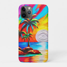Palmbomen en Sunset Glow Painting Case-Mate iPhone Case