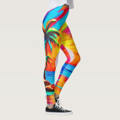 Palmbomen en Sunset Glow Painting Leggings (Rechts)