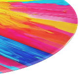 Palmbomen en Sunset Glow Painting Snijplank (Hoek)