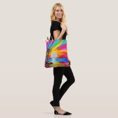 Palmbomen en Sunset Glow Painting Tote Bag (Op model)