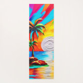 Palmbomen en Sunset Glow Painting Yogamat (Achterkant)