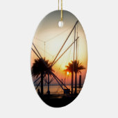 palmbomen en trampoline keramisch ornament (Rechts)