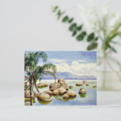 Palmbomen en -vijvers in de baai van Rio, Brazilië Briefkaart (Staand voorkant)