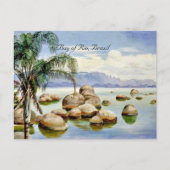 Palmbomen en -vijvers in de baai van Rio, Brazilië Briefkaart (Voorkant)