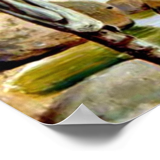 Palmbomen en -vijvers in de baai van Rio, Brazilië Poster (Hoek)