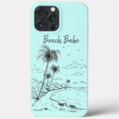 Palmbomen en zandstralen Case-Mate iPhone case (Achterkant)