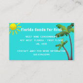 Palmbomen en zonneschijn-Visitekaartjes Visitekaartje (Voorkant)