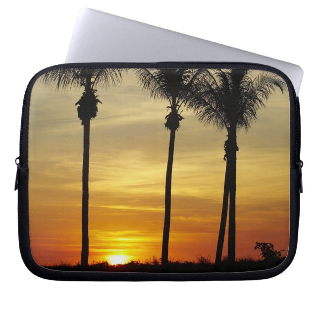 Palmbomen en zonsondergang, Mindil Beach Laptop Sleeve (Voorkant)