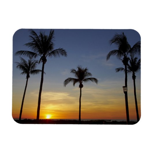 Palmbomen en zonsondergang, Mindil Beach Magneet (Horizontaal)