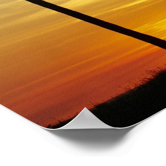 Palmbomen en zonsondergang, Mindil Beach Poster (Hoek)