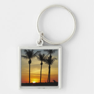 Palmbomen en zonsondergang, Mindil Beach Sleutelhanger