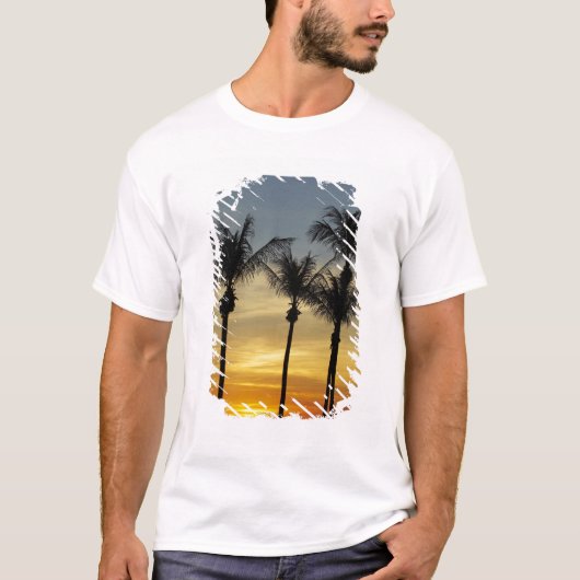 Palmbomen en zonsondergang, Mindil Beach T-shirt (Voorkant)