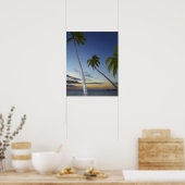 Palmbomen en zonsondergang, Plantation Island Reso Poster (Keuken)