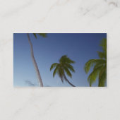 Palmbomen en zonsondergang, Plantation Island Reso Visitekaartje (Achterkant)