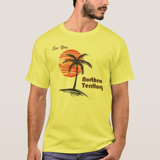 Palmbomen en zonsondergang t-shirt (Voorkant)