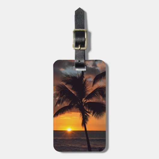 Palmbomen en Zonsondergangen op het Bagagelabel va (Voorkant verticaal)