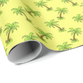 Palmbomen: felle  illustratie. cadeaupapier (Rol Hoek)