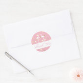 Palmbomen Flamingo Dank u bruiloft Sticker (Envelop)