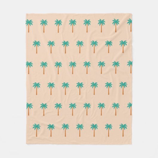 Palmbomen Fleece Deken (Voorkant)