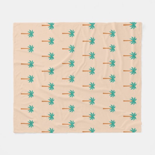 Palmbomen Fleece Deken (Voorkant (Horizontaal))