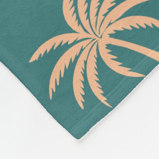 Palmbomen Fleece Deken (Hoek)