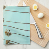 Palmbomen: gele zonneschijn, zacht lichtgerecht theedoek (Quarter Fold)