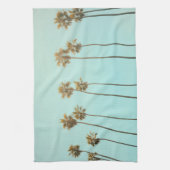 Palmbomen: gele zonneschijn, zacht lichtgerecht theedoek (Verticaal)