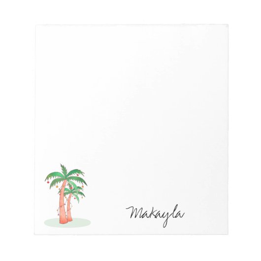 Palmbomen gepersonaliseerd notitieblok (Voorkant)
