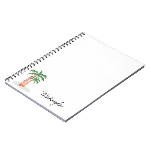 Palmbomen gepersonaliseerd notitieboek (Linkerzijde)