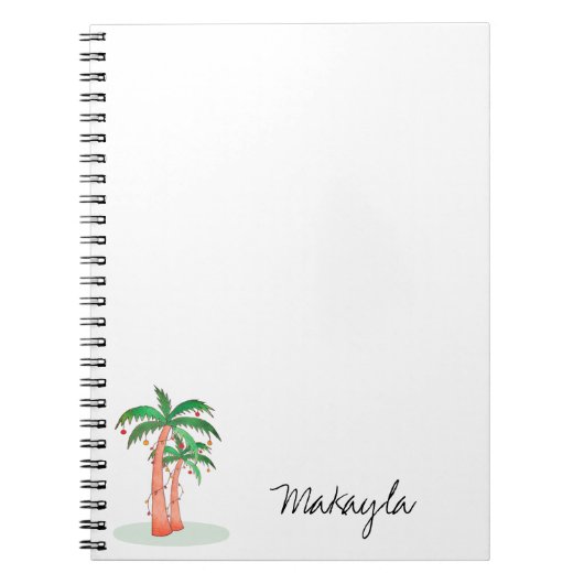 Palmbomen gepersonaliseerd notitieboek (Voorkant)