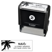 Palmbomen gepersonaliseerd zelfinktende stempel (In situ)