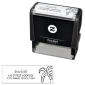 Palmbomen gepersonaliseerd zelfinktende stempel (In situ)