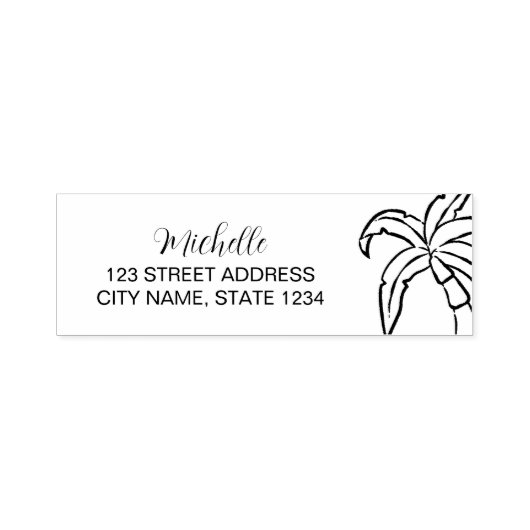 Palmbomen gepersonaliseerd zelfinktende stempel (Design)