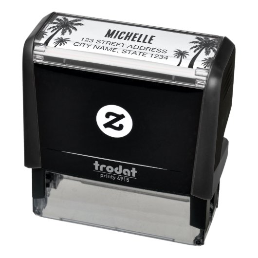 Palmbomen gepersonaliseerd  zelfinktende stempel (Product)