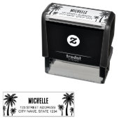 Palmbomen gepersonaliseerd  zelfinktende stempel (In situ)